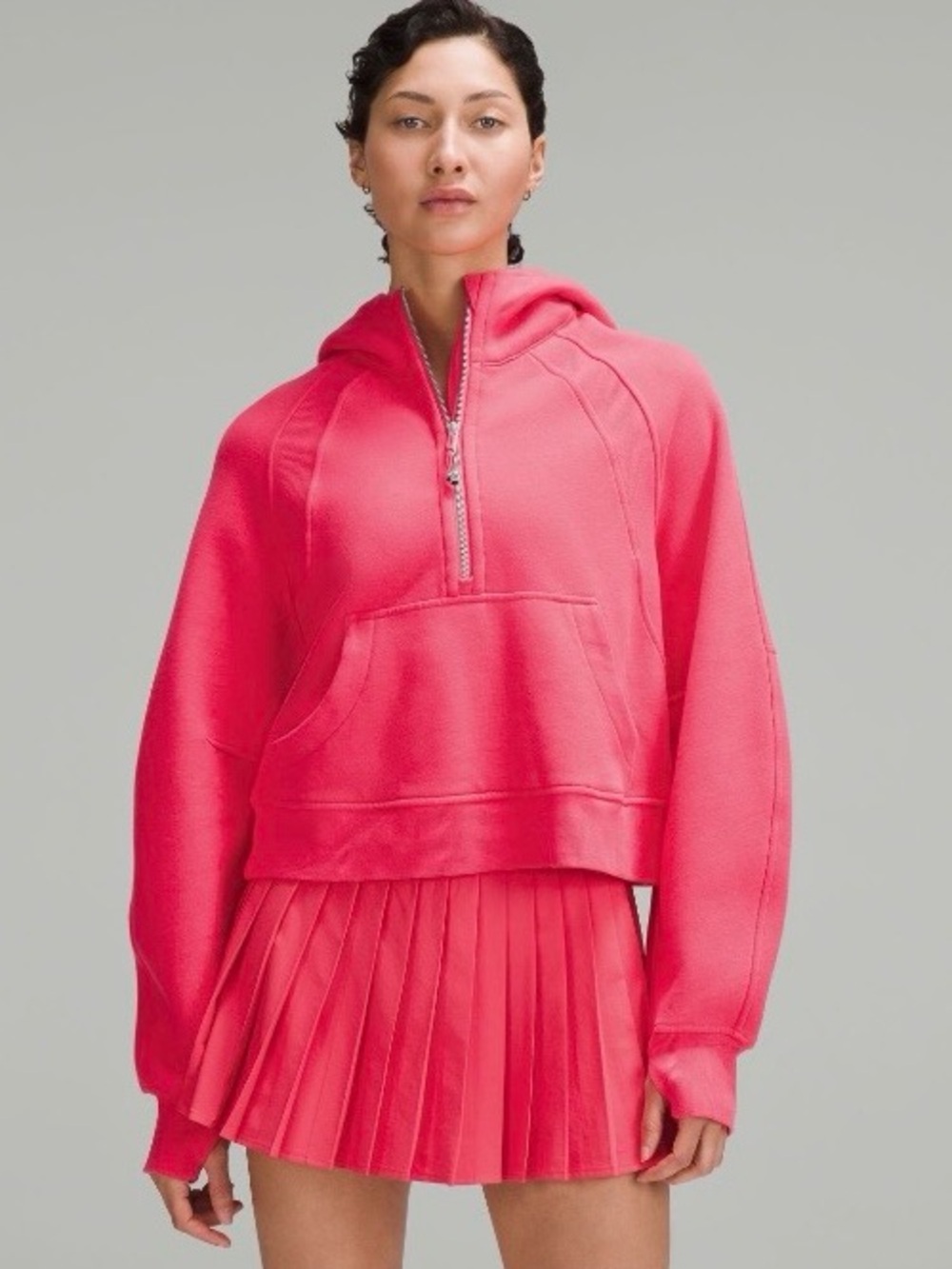 Lululemon Scuba Oversized Half-Zip - Lipstick Pink